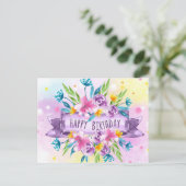 Happy Birthday Postcard Postkarte (Stehend Vorderseite)