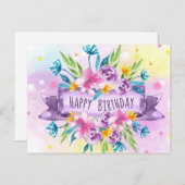 Happy Birthday Postcard Postkarte (Vorne/Hinten)