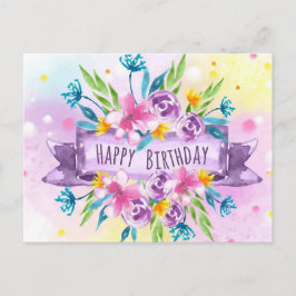 Happy Birthday Postcard Postkarte