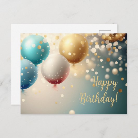 Happy Birthday Postcard Postkarte (Vorne/Hinten)