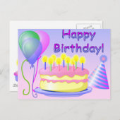 Happy Birthday Postcard Postkarte (Vorne/Hinten)