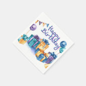 Happy Birthday Postcard Serviette (Ecke)