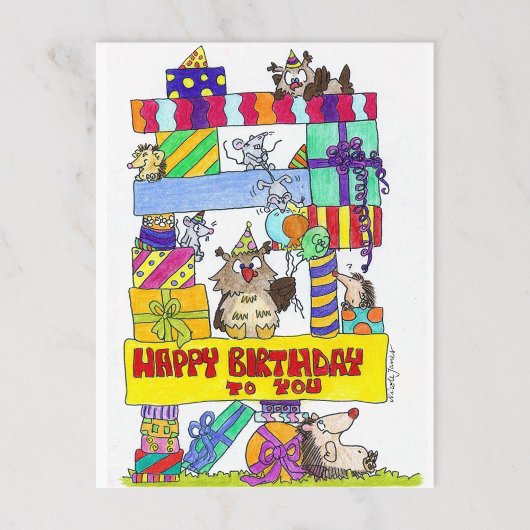 HAPPY BIRTHDAY Postcard von Nicole Janes Postkarte