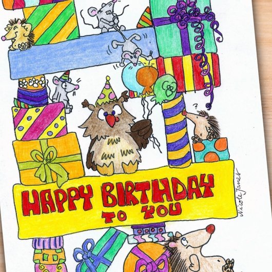 HAPPY BIRTHDAY Postcard von Nicole Janes Postkarte