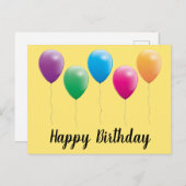Happy birthday postcards postkarte (Vorne/Hinten)