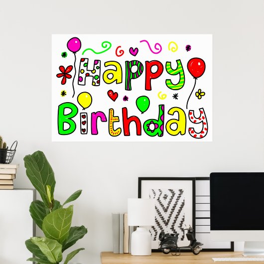 Happy Birthday Poster (Heimbüro)