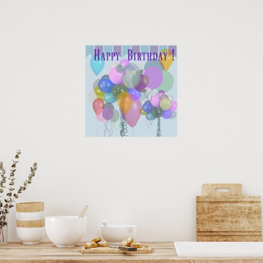 Happy Birthday Poster (Küche)