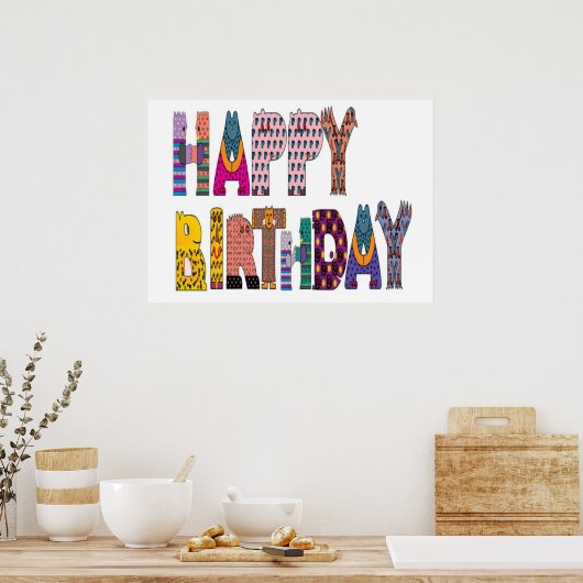 "HAPPY BIRTHDAY" POSTER (Küche)