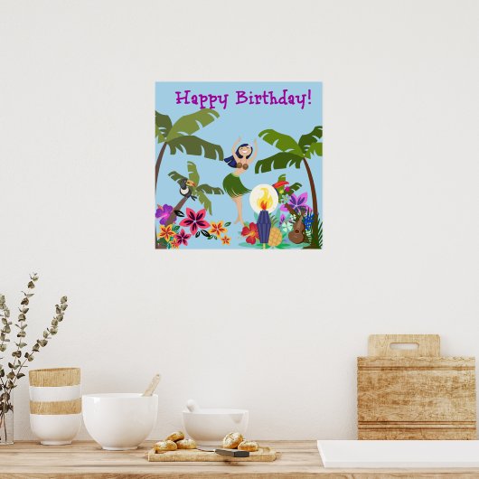 Happy Birthday Poster (Küche)