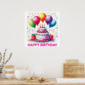 Happy Birthday Poster (Küche)