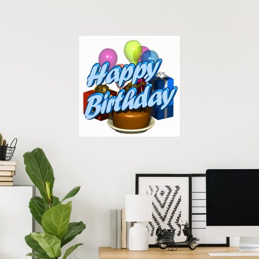 Happy Birthday Poster (Heimbüro)