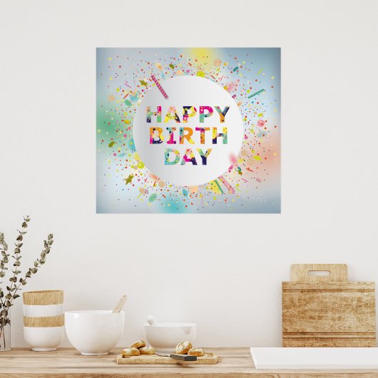 Happy Birthday Poster (Küche)