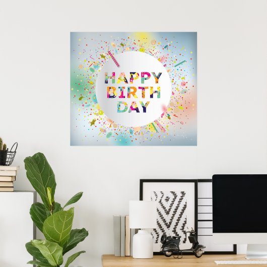 Happy Birthday Poster (Heimbüro)