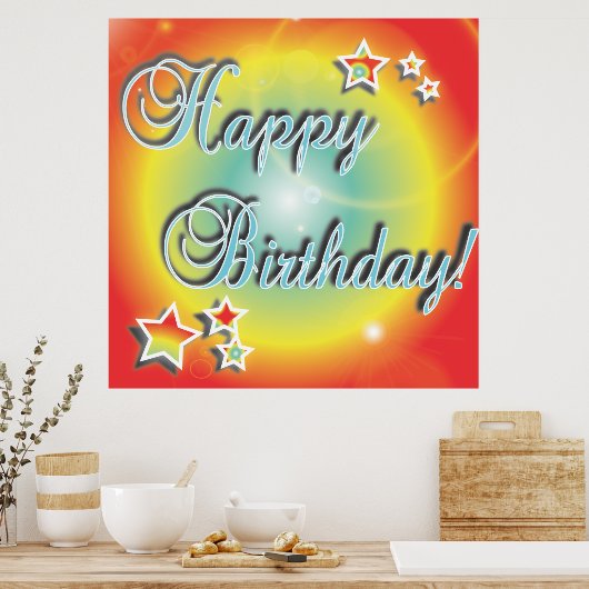 Happy Birthday Poster (Küche)