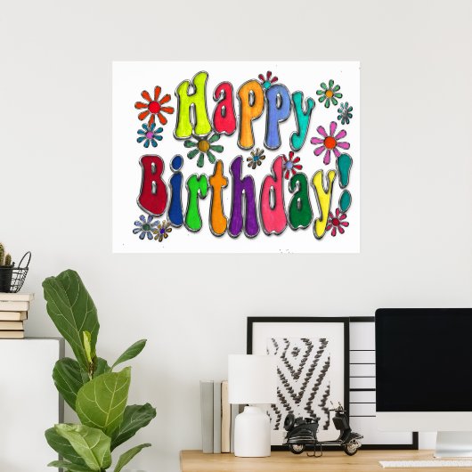 Happy Birthday Poster (Heimbüro)