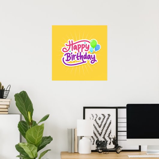 Happy Birthday Poster (Heimbüro)