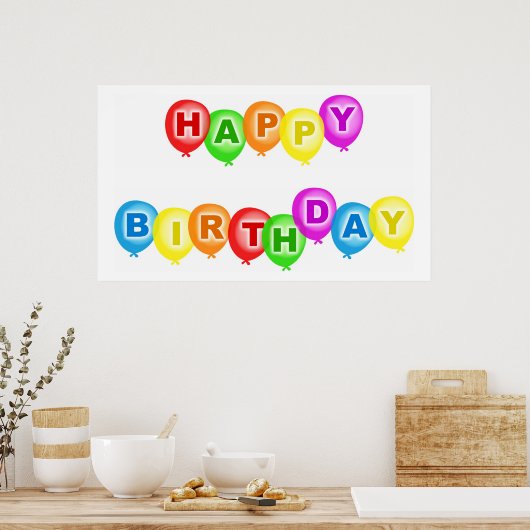 Happy Birthday Poster (Küche)