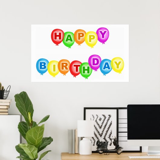 Happy Birthday Poster (Heimbüro)
