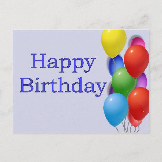 Happy Birthday Postkarte (Vorderseite)