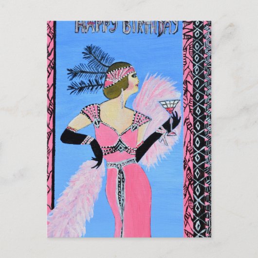Happy Birthday Postkarte (Vorderseite)