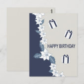 Happy Birthday Postkarte (Vorne/Hinten)