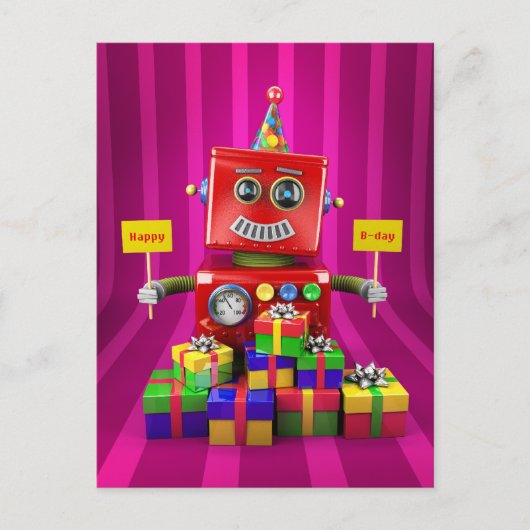 Happy Birthday Postkarte (Vorderseite)