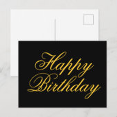 Happy Birthday Postkarte (Vorne/Hinten)