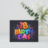 Happy Birthday Postkarte (Stehend Vorderseite)