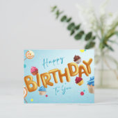 Happy Birthday Postkarte (Stehend Vorderseite)