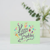 Happy Birthday Postkarte (Stehend Vorderseite)