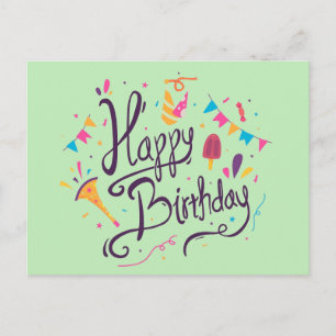 Happy Birthday Postkarte