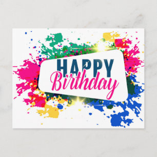 Happy Birthday Postkarte