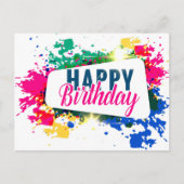 Happy Birthday Postkarte (Vorderseite)