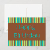 Happy Birthday Postkarte (Vorne/Hinten)