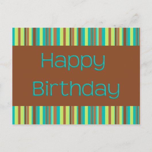 Happy Birthday Postkarte (Vorderseite)