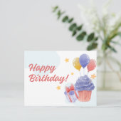 HAPPY BIRTHDAY POSTKARTE (Stehend Vorderseite)
