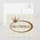 Happy Birthday Postkarte (Vorne/Hinten)