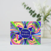 Happy Birthday Postkarte (Stehend Vorderseite)