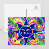 Happy Birthday Postkarte (Vorne/Hinten)