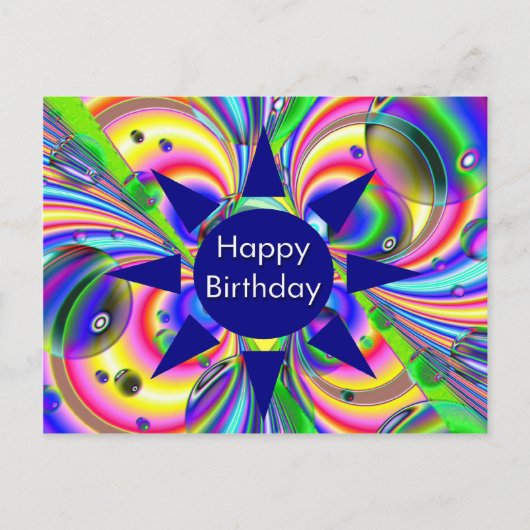 Happy Birthday Postkarte (Vorderseite)