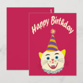 Happy Birthday Postkarte (Vorne/Hinten)