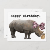 Happy Birthday Postkarte (Vorne/Hinten)