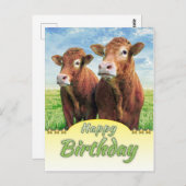 Happy Birthday Postkarte (Vorne/Hinten)