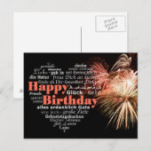 Happy birthday! postkarte (Vorne/Hinten)