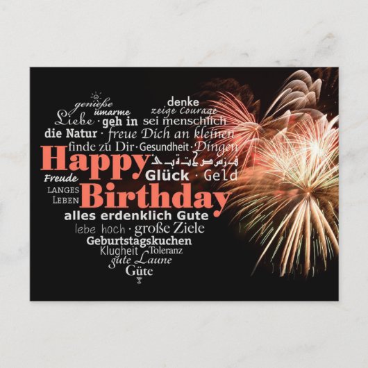 Happy birthday! postkarte (Vorderseite)