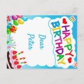 Happy Birthday Postkarte (Vorderseite)