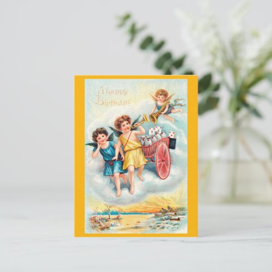 Happy Birthday Postkarte (Stehend Vorderseite)