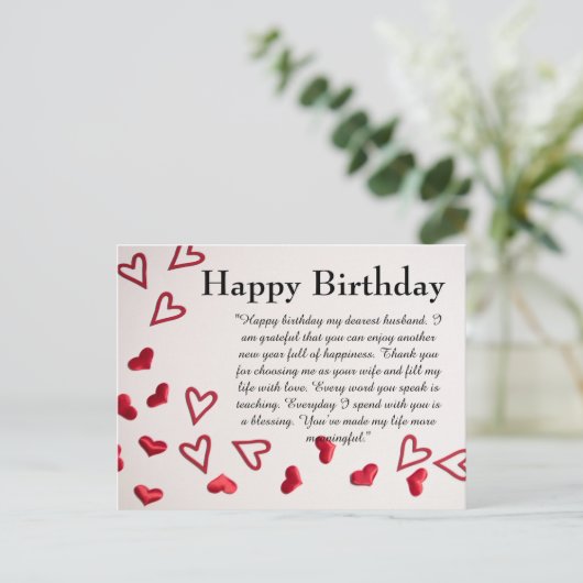 Happy Birthday Postkarte (Stehend Vorderseite)