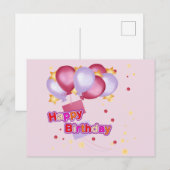 HAPPY BIRTHDAY POSTKARTE (Vorne/Hinten)