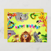 Happy Birthday Postkarte (Vorne/Hinten)